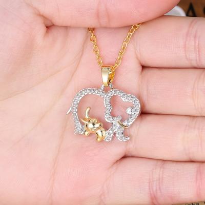 China 1 PCs High Quality/Korean Female Cute Animal Elephant Jewelry Fashion Pendant Mother's Day Gift Set Two Color for sale