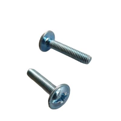 China YZ-B010 DIN967 Zinc Truss Fastener Pozi Head Steel Machine Screws For Door Handle for sale