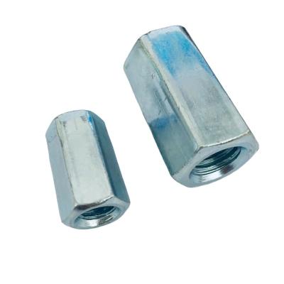 China DIN6334 Industry General HEX Carbon Steel LONG NUT for sale