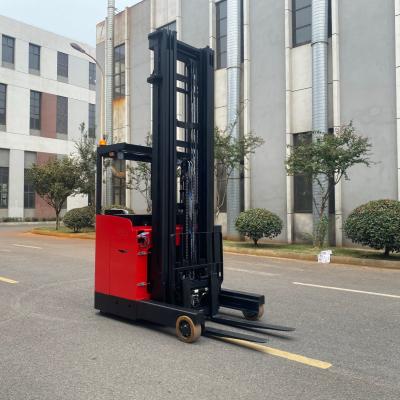 China Battery Reach Trucks seated Warehouse Electric Stacker 1.5 Ton 3m Electric Reach Trucks Forklift for sale