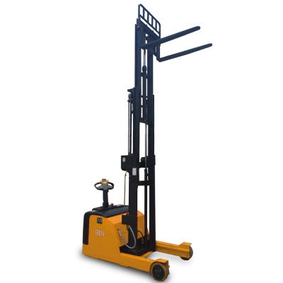 China 1.5 Ton 3m Ride-on Electric Counterbalanced Pallet Stacker with Pedals for sale