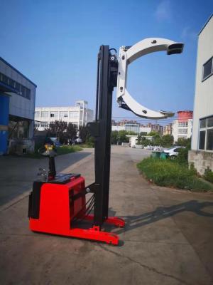 China 500kg 1000kg 1500kg loading capacity electric pallet lift stacker with roll clamp stacker for sale