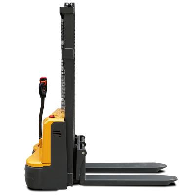 China 1.5ton 1500kg Electric Walkie Stacker Counterbalance Pallet Stacker With Straddle Leg for sale