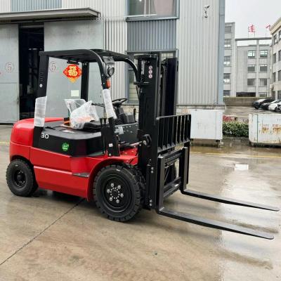 China Durable Diesel Fork Truck 3m 3.5m 5.5m Lift Height Diesel Forklift With Side Shift for sale