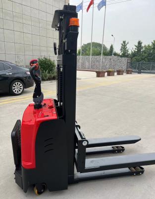 China 1 Ton 1.5 Ton Lightweight Electric Stacker Truck Lightweight Forklift With Pedals for sale