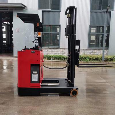 China 2000kg Stand Up Forklift Reach Stacker Lifting Height 5.5m Reach Truck Electric for sale