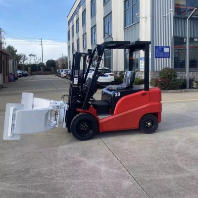 China 4 Wheel Warehouse Electric Lift Durable 3000kg 3 Ton Electric Forklift With Paper Roll Clamp for sale