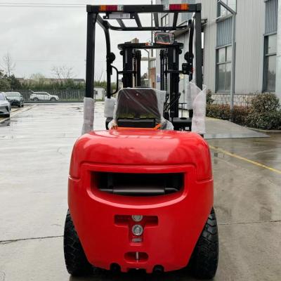 China 3000kg 4000kg Diesel Forklift Truck All Terrain Diesel Lift Trucks For Outdoor Use for sale