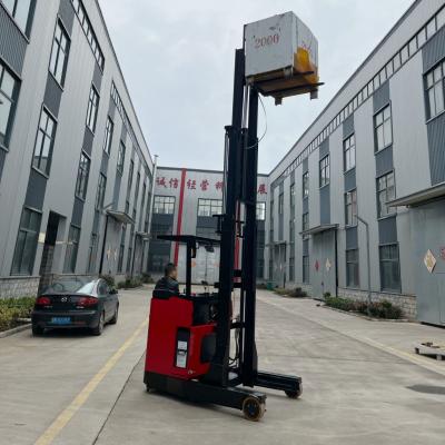 China 1t 1.5t 2t Electric Reach Trucks 5m 6m Seat Mounted Forklift for sale