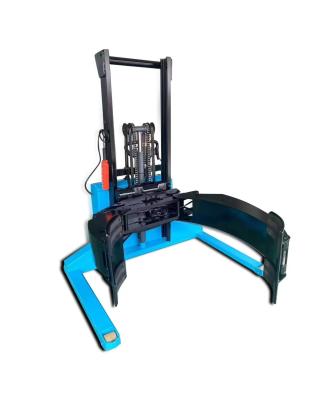 China 2000kg 2ton Loading Capacity Electric Powered Pallet Lifter Stacker With Roll Paper Clamp for sale