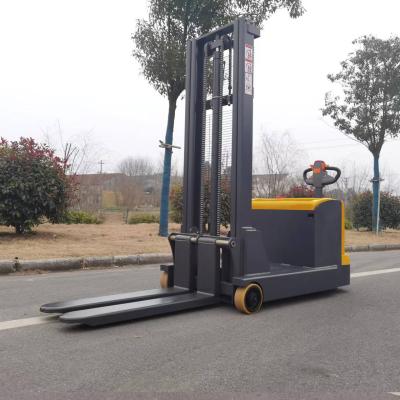 China 1 ton 1000 kg 2m 2,5m Smal gangpad tegenbalans stacker Voetganger Straddle Stacker Te koop