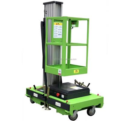 China 6m Single Mast Aluminum Alloy Hydraulic Lift For Elevated Work Platform for sale