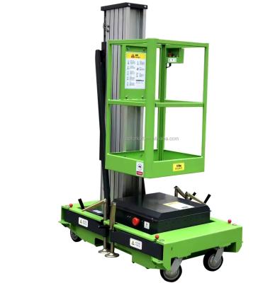 China Customized 6M Single Mast Aluminum Alloy Hydraulic Lift for Aerial Work Applications for sale