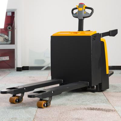 China 3300lbs 1500kg Walk Electric Pallet Truck With Lithium Battery for sale