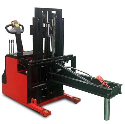 China 1000kg 1000mm-4500mm Roll-Up Paper Handling Lifter with paper reel clamp insert paper roll for sale