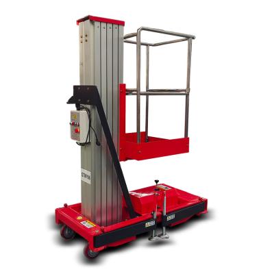 China ME900-1 9m Hydraulische lift met een enkele mast van aluminiumlegering voor een werkplatform in de lucht Te koop