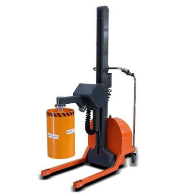 China Rated Load 500kg Nylon Wheel Semi Electric Pneumatic Roll Turner Stacker With Electric Lifting And Rotation for sale