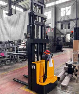 China Full Electric Walkie Stacker lift 4000mm 4500mm load 1.6ton with Night Light and horn for sale