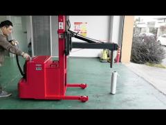 Roll lifter rotator lift and move the paper roll from the inside pick up the plastic film reel from