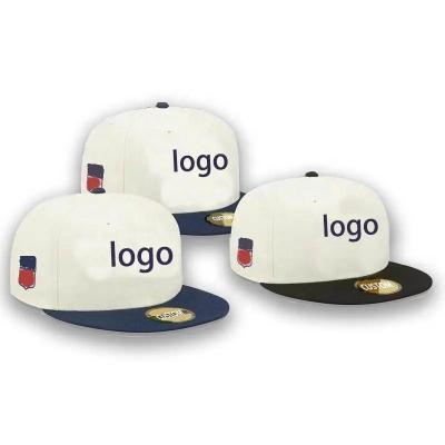 China OEM LOW MOQ new fashion trend era brand 3D embroidery baseball JOINT flat brim sports hat gorras empty fitted hat with custom logo for sale