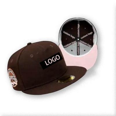 China Low MOQ factory patch new era men's waterproof cheap custom Babel hat band underbrim fitted custom hats logo embroidery for sale