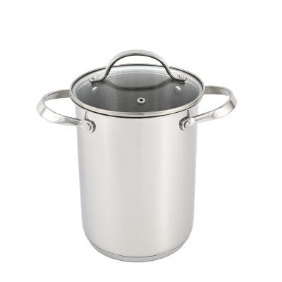 China CLASSIC Pot Universal Stainless Steel Asparagus Pot For Pasta With Steamer Basket Induction Ready for sale