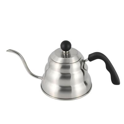 China WITH LID new design stainless steel handle drip coffee pot with lid long spout mouth coffee kettle for sale