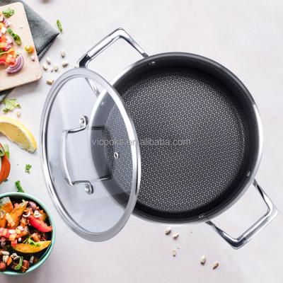 China Home Kitchen Cooking Honeycomb Cast Iron Dutch Oven Dutch Oven Stainless Steel Soup Non-Stick Cooking Pot for sale