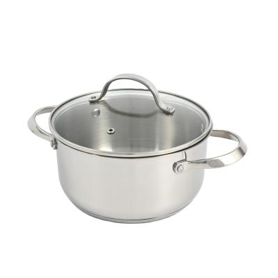 China General Use for Gas and Induction Cooker Classic Dutch Oven Casserole 6 Quart Stainless Steel Stockpots for sale