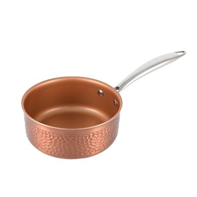 China CLASSIC copper 3ply saucepan with ceramic non-stick cooking surface for sale