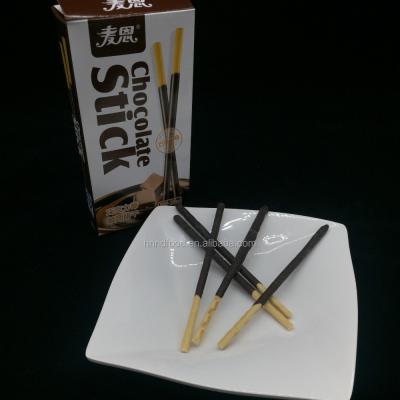 China Chocolate Snacks Chocolate Cream Coating Cookies Stick Candy Chocolate Cookie Stick for sale