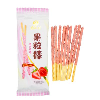 China Low Fat Cookie Stick Fruit Strawberry Flavor For Afternoon Tea for sale