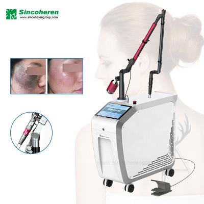 China Acne Treatment Sale ND 1064nm And 532nm Yag Laser Q Switched Machine For Tattoo Removal Eyebrow Dye Wrinkle Removal Black Doll Carbon Peeling for sale