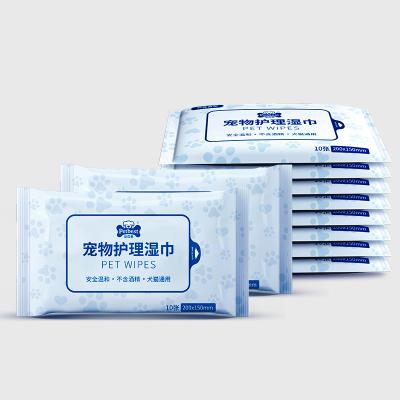 China Factory Wholesale Customized Small Soft Comfortable Disposable Pet Cleaning Cloths for sale