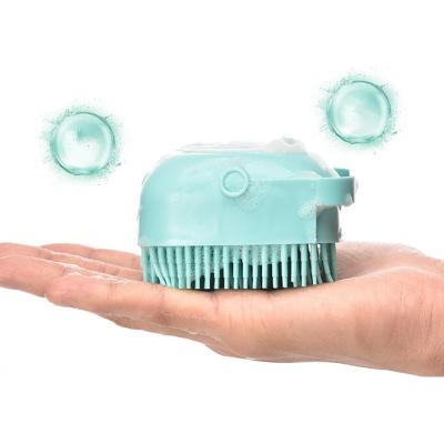 China Sustainable Portable Shower Massager Silicone Rubber Pet Bath Massager Brush for sale