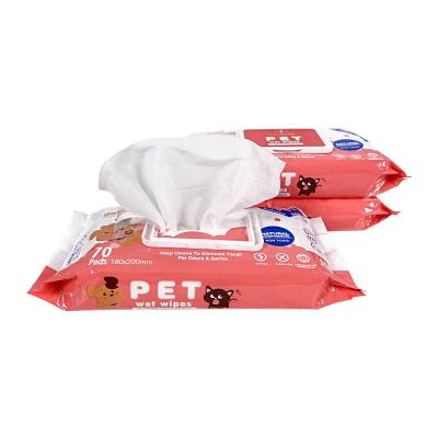 China Small Animals Wholesale Pet Wipes Nonwoven Disposable Pet Wet Wipes for sale