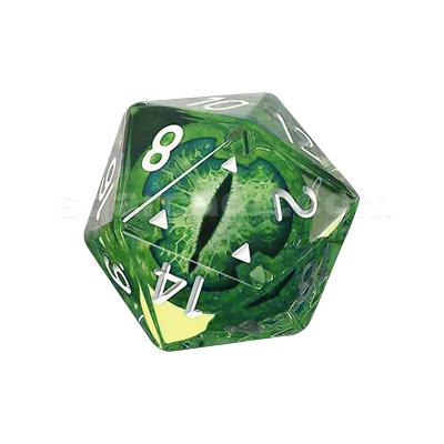 China Polygon Diamond Board Games Metal High End Variety Acrylic Material Glow In The Dark Unique Black Eye Dnd Carve for sale