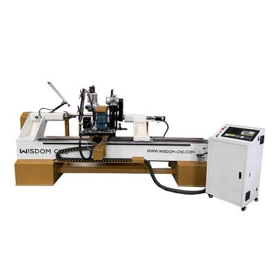 China WISDOM WS-L1530-4A Auto-changing Multifunctional CNC ATC Wood Lathe Machine with Polishing and Planer for sale