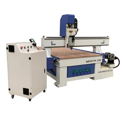 China New Supply 4 Axis 1325 Wood Working Cnc 3d Router Machine With Rotary On Side for sale