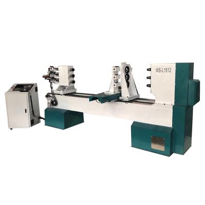 China WS-L1512 Wood Handle CNC Three-axis Wood Lathe Center Machine With Carving Spindle for sale