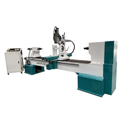 China WS-L1530-4S 4 Column Wood Axis Wood CNC Lathe Machine With Engraving Function for sale