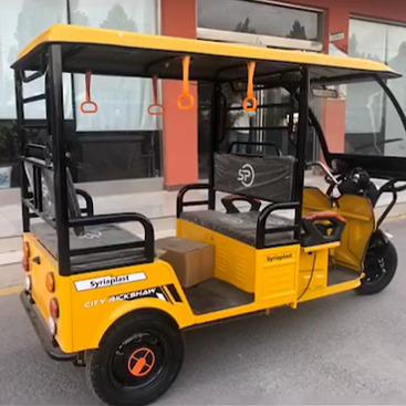 China Fashionable 1800W 48V100AH ​​Steel And Andvance Electric Tricycles For Six Person Seat for sale