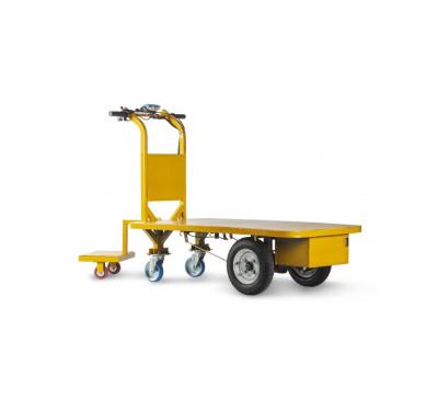 China Muti-function Four Wheel Electric Platform Carts Warehouse Tools With 750KG Loading Capacity Electric Cargo Trolley for sale