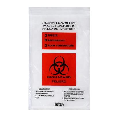 China Professional Manufacturer Recyclable Biohazard Specimen Bags Medical Closure Specimen Packaging Ziplock Bag For Lab for sale