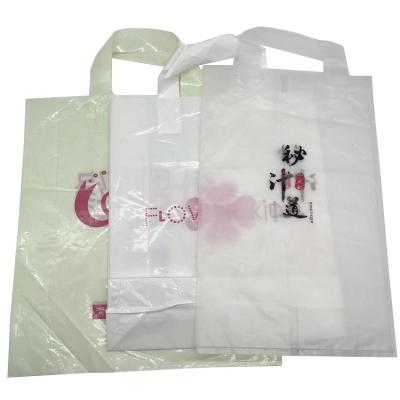 China Recyclable Customized Personality Designs Buckle Handle Plastic Poly Shopping Bag Shopping Carrier Bag For Clothing Gift Cosmetic for sale