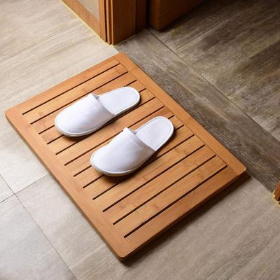 China Modern High Quality Non Slip Bath Mat Bamboo Floor Bathroom Shower Bamboo Mat for sale