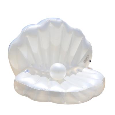 China PVC Summer Hot Selling PVC Floating Clam Inflatable Shell Inflatable Water Pool Float With Pearl for sale