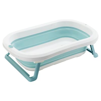 China Sustainable Funny Kids Size Portable Folding Plastic Baby Bathtub, Space Saving Plastic Foldable Baby Bathtub for sale