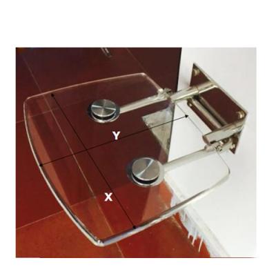 China High Quality Durable Acrylic Bath Chair S.S Wall Mounted Folding Shower Seat for sale