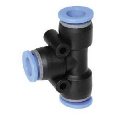 China Plastic quick coupling type air hoses bathtub hydrorelax 6/8/10/12/mm T-piece fitting tee types for sale